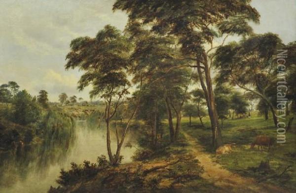 View Of The Yarra At Kew Oil Painting - Henry C. Gritten