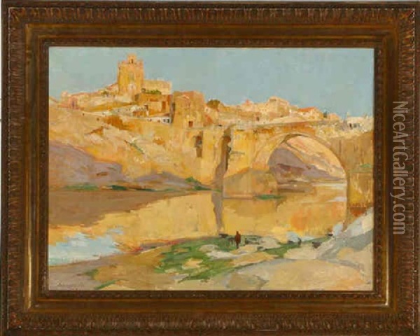 Toledo Oil Painting - Jules Francois Pages
