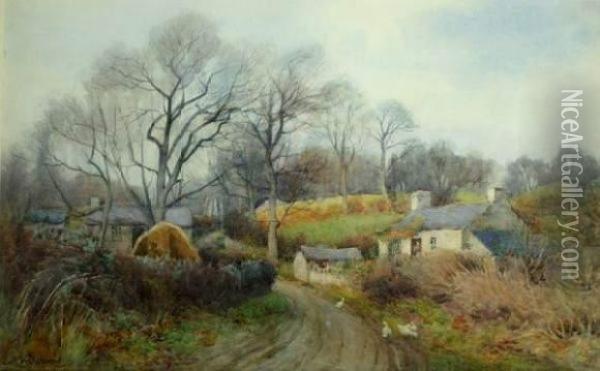 Awelsh Lane Oil Painting - Arthur Netherwood