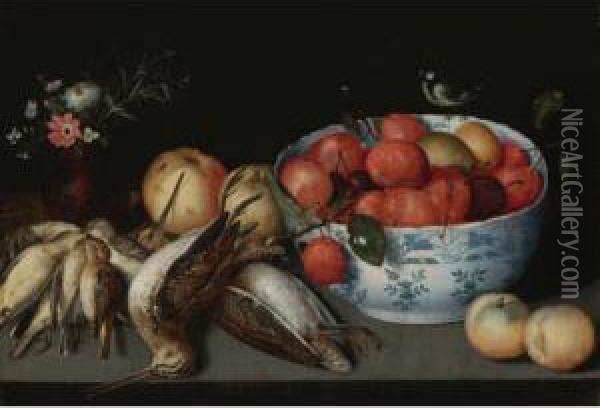 Still Life With Fruits And Game Oil Painting - Francesco Codino