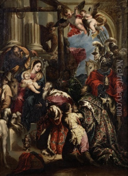 The Adoration Of The Magi Oil Painting - Francisco Rizi