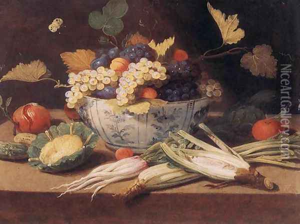 Still-Life with Vegetables Oil Painting - Jan van Kessel