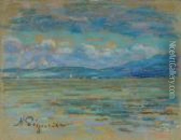 La Baie De Saint-tropez Oil Painting - Auguste Pegurier