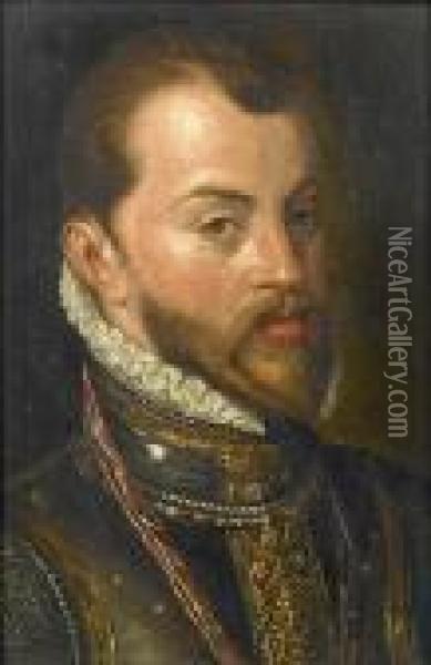 A Portrait Of A Nobleman Oil Painting - Juan Pantoja de la Cruz