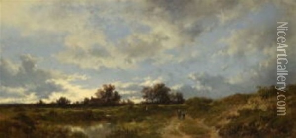 Hollandische Moorlandschaft Oil Painting - Remigius Adrianus van Haanen