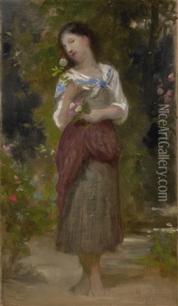La Fleur Preferee Oil Painting - William-Adolphe Bouguereau