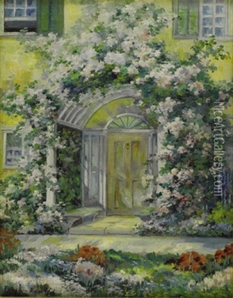 House In River Oaks, Houston Oil Painting - Virginia Betts