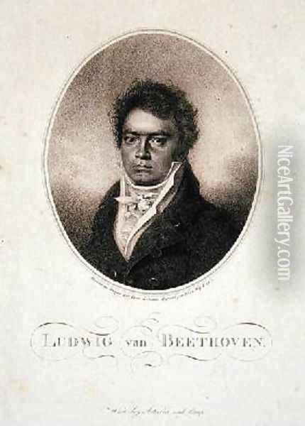 Ludwig van Beethoven 1770-1827 Oil Painting - Letronne, Louis Rene