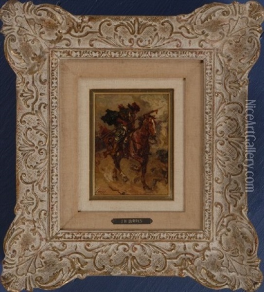 Warrior On Horseback Oil Painting - Johannes Hendricus Jurres