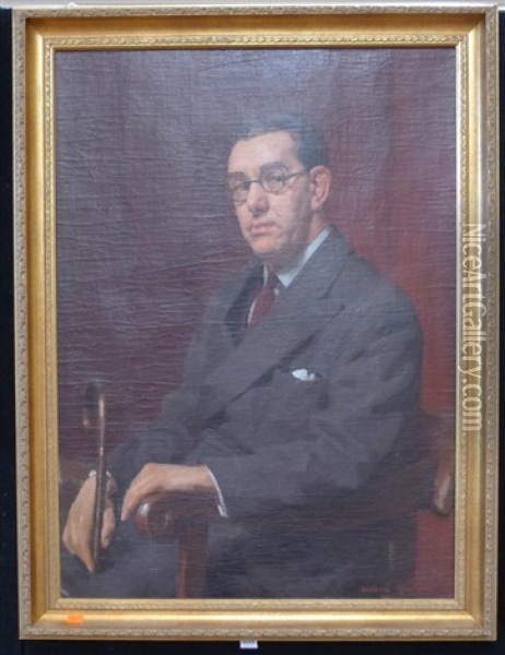 Portrait Of A Man Oil Painting - William Nicholas Rowell