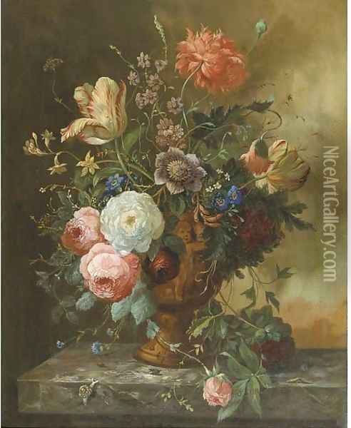 A beautiful bouquet Oil Painting - Dutch School