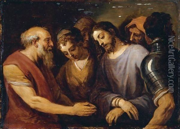 Christ Before Pilate Oil Painting - David The Younger Teniers