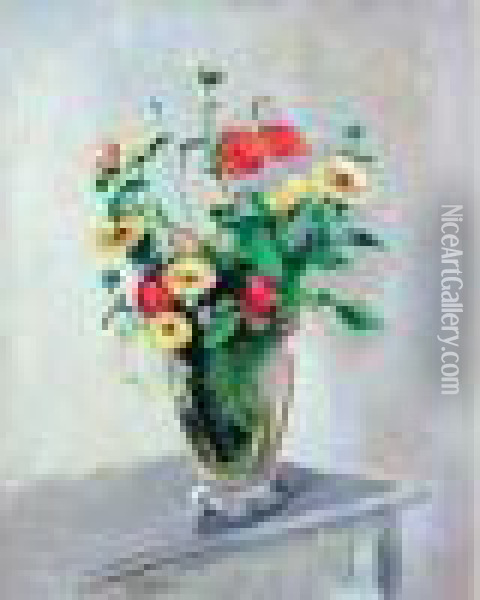 Fleurs Des Champs. Oil Painting - Maurice Asselin