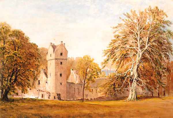 Claverhouse Tower, Angus Oil Painting - Waller Hugh Paton