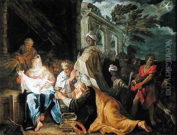 Adoration of the Magi, 1708 Oil Painting - Claude Verdot