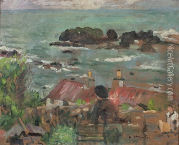 Above Largo Bay Oil Painting - George Leslie Hunter