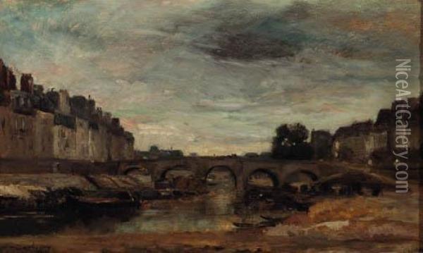 Pont De Paris Oil Painting - Charles-Francois Daubigny
