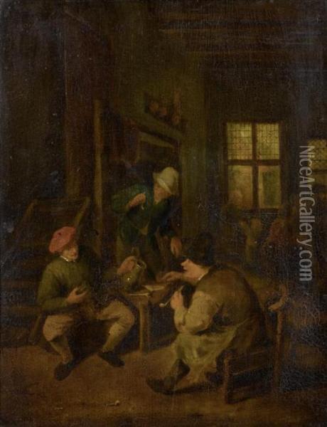 Tavern Scene Oil Painting - Adriaen Jansz. Van Ostade