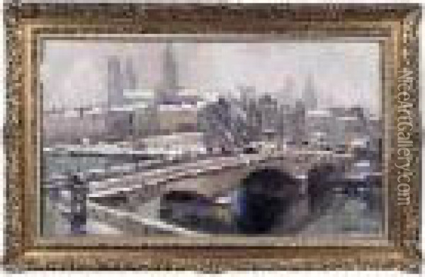 Pont A Paris Huile Sur Toile Signee En Bas A Droite Oil Painting - Robert Antoine Pinchon