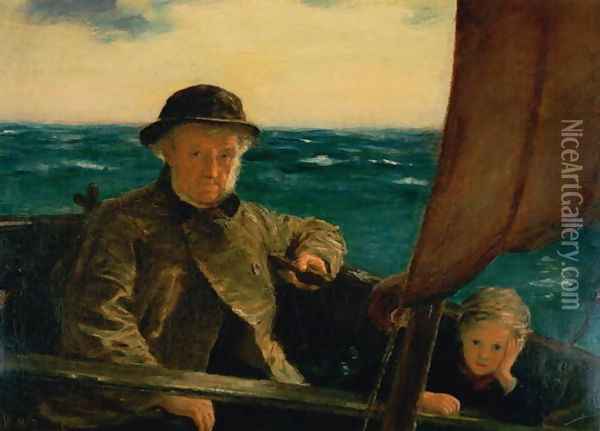 Father is at the Helm, 1889 Oil Painting - William McTaggart