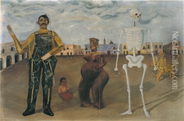 Los Cuatro Habitantes De Mexico Oil Painting - Frida Kahlo