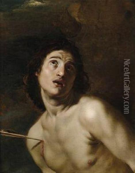 Saint Sebastian Oil Painting - Niccolo Renieri (see Regnier, Nicolas)