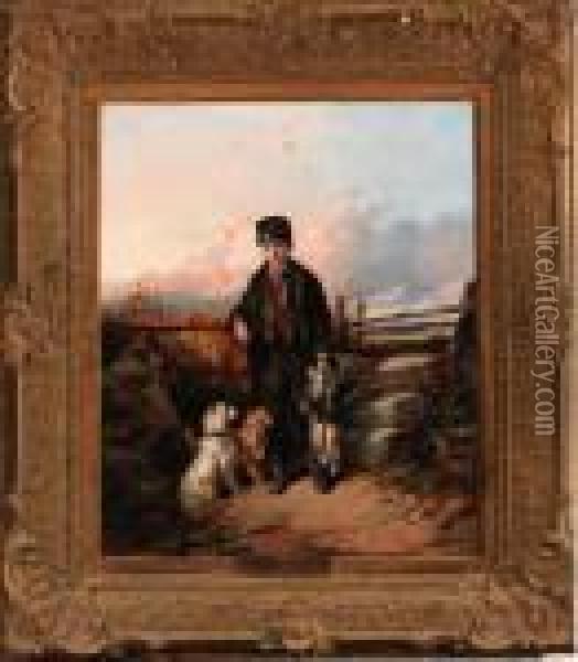 The Gamekeeper's Son Oil Painting - William Walker