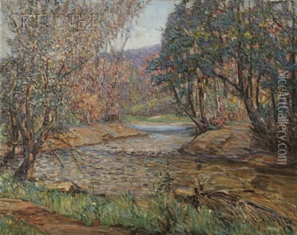 Bend In The River Oil Painting - Charles Jay Taylor