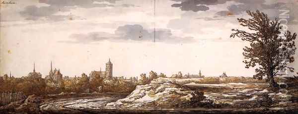 View of Arnhem Oil Painting - Aelbert Cuyp