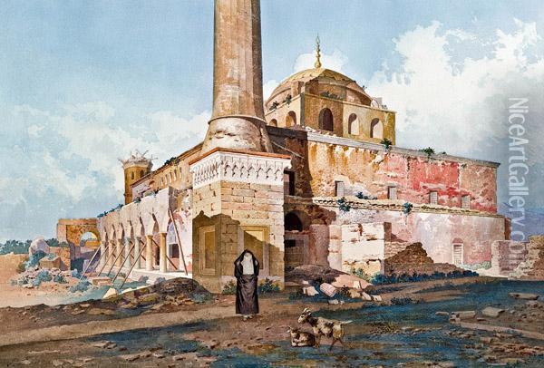 Ruine Der Kirche St. Sophie In Thessaloniki/turkei Oil Painting - Stefano Lanza