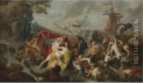 The Triumph Of Galatea Oil Painting - Simon de Vos