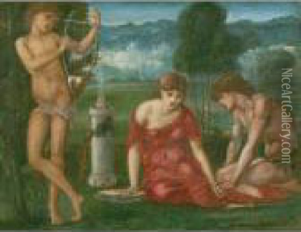 A Sacrifice To Hymen Oil Painting - Sir Edward Coley Burne-Jones