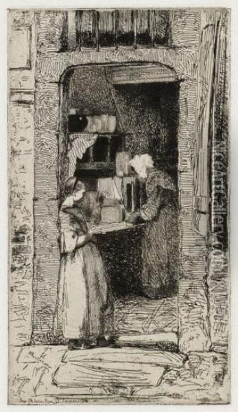 La Marchande De Moutarde Oil Painting - James Abbott McNeill Whistler