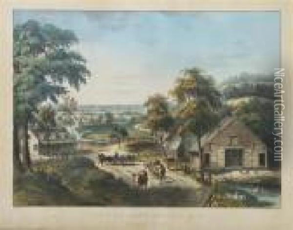View On Long Island, N.y. Oil Painting - Currier & Ives Publishers