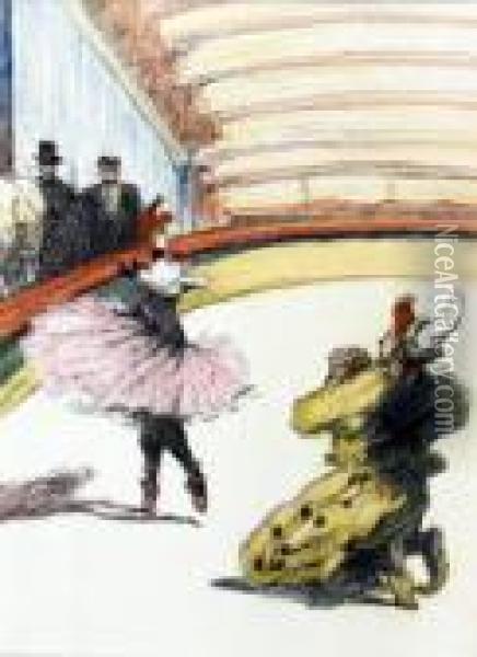 Zirkusszene Oil Painting - Henri De Toulouse-Lautrec