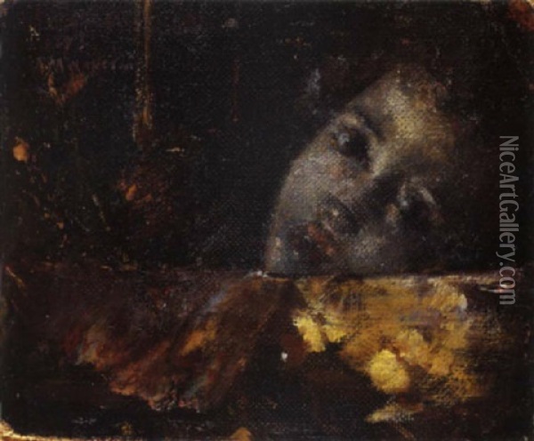 Scugnizzo, 1873 Oil Painting - Antonio Mancini