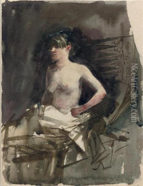 Zittende Vrouw: Seated Lady Oil Painting - Jan Toorop