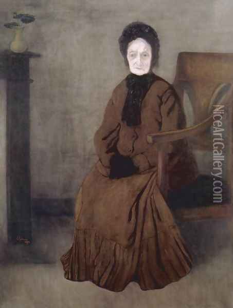 My Grandmother 1894 Oil Painting - Jozsef Rippl-Ronai