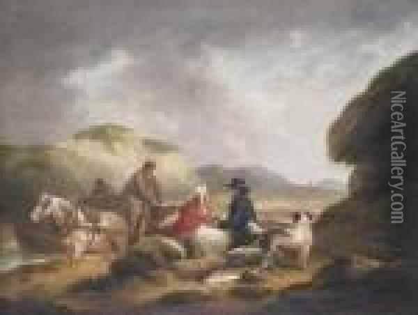 The Travelling Fishmonger Oil Painting - George Morland