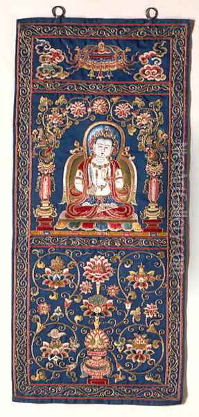 Bodhisattva of Wisdom Oil Painting - Anonymous Artist