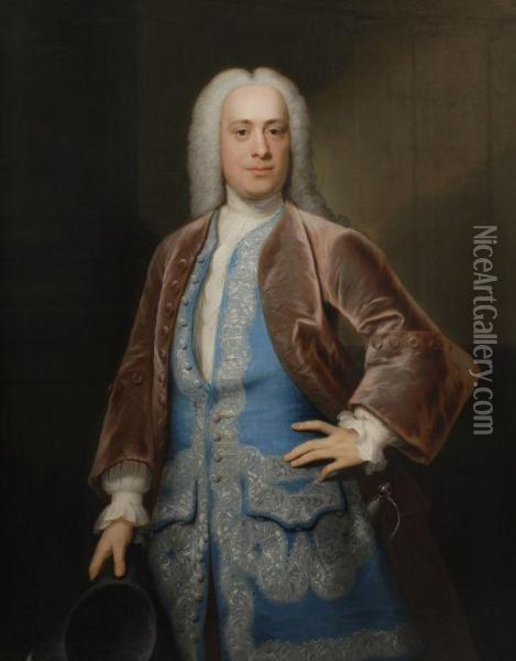 Portrait Of A Gentleman Oil Painting - John Theodore Sen Heins