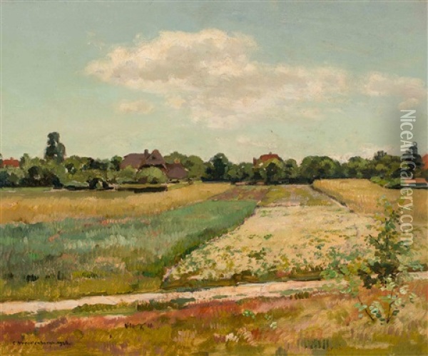 Fields In Bloom Oil Painting - Cornelis Vreedenburgh