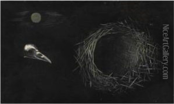 Bird's Nest Oil Painting - Tinus, Van Doorn Jnr.