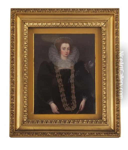 Elizabeth Carey, Daughter Of Lord Hunsdon, Afterwards Lady Berkeley Oil Painting - Henry Bone