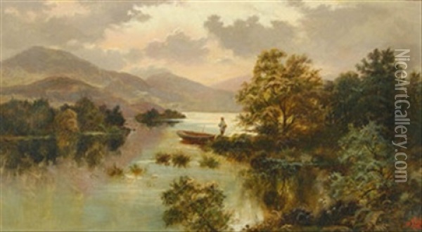 Loch Lomond From Inchconnachan Oil Painting - Edgar Longstaffe
