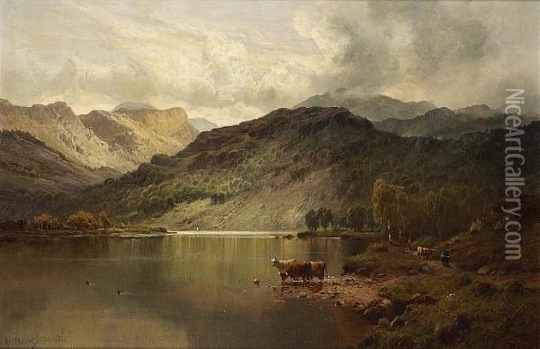 Perthshire Valleys Oil Painting - Alfred de Breanski