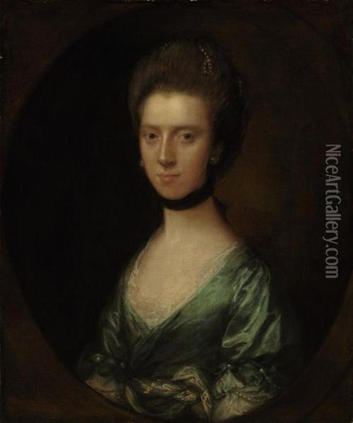Portrait Of Mrs. Isaac Elton Oil Painting - Thomas Gainsborough