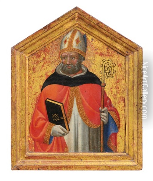 Sant'agostino Oil Painting - Paolo Schiavo Battista di Gerio