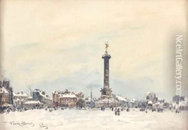 Aquarelle Et Crayon, Signee Et Situee A Paris En Bas A Gauche. Oil Painting - Frank Myers Boggs