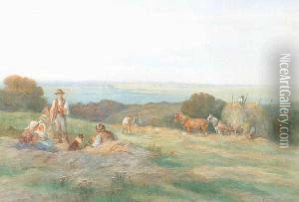 Harvesting Scene Oil Painting - Claude Cardon